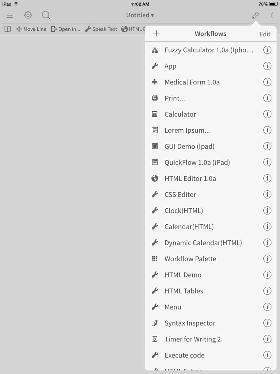 Now tap the + to create a new workflow.