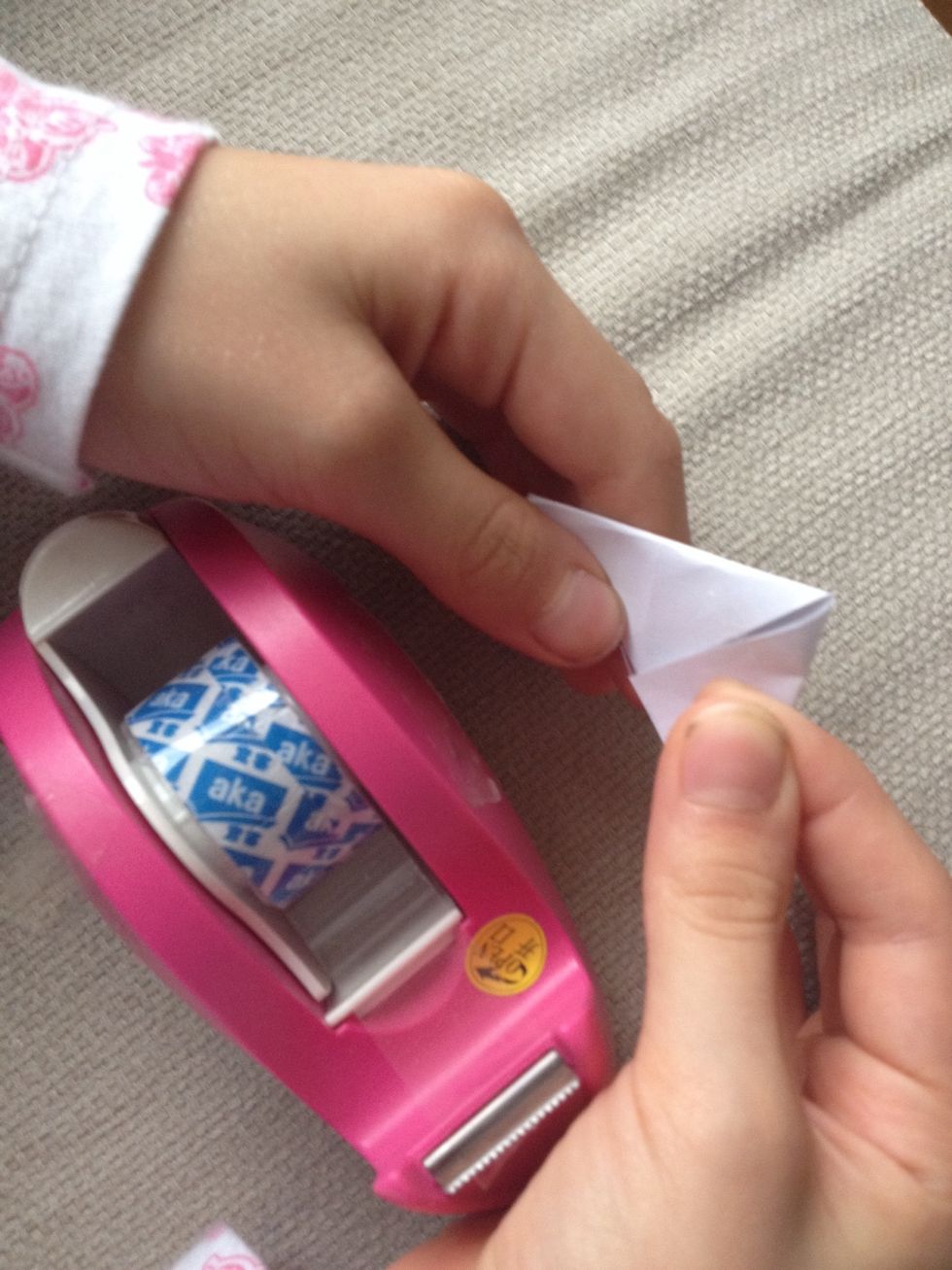 Now tape the two corners together