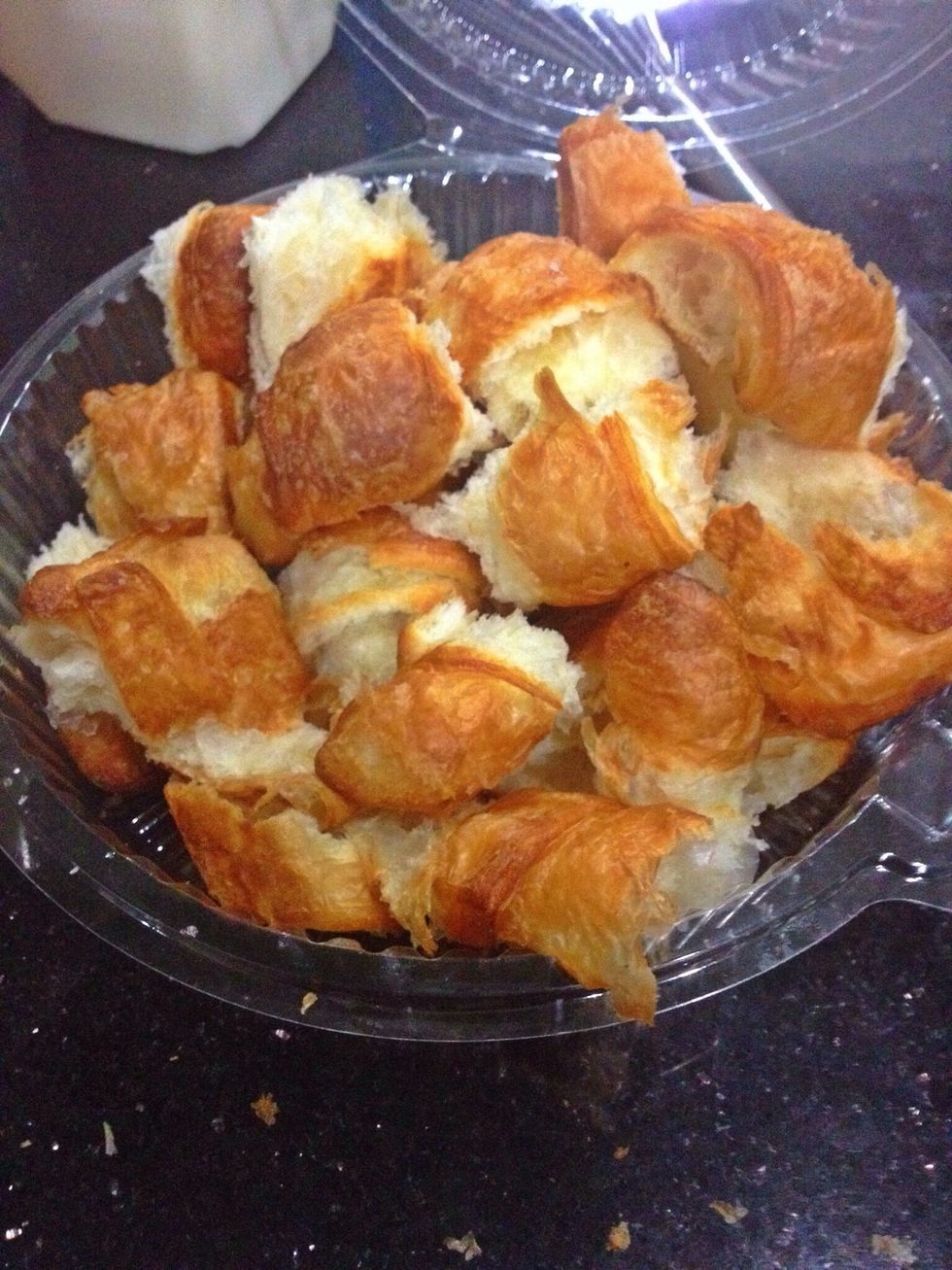 Now tear them up. You can do this with your hands, or with a pair of scissors or even a knife. I used my hands because I invented the word lazy.