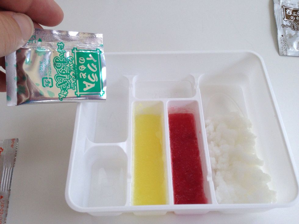 Now that A & B have their Water, Use GREEN Packet see it has an A it matches with Compartment A.