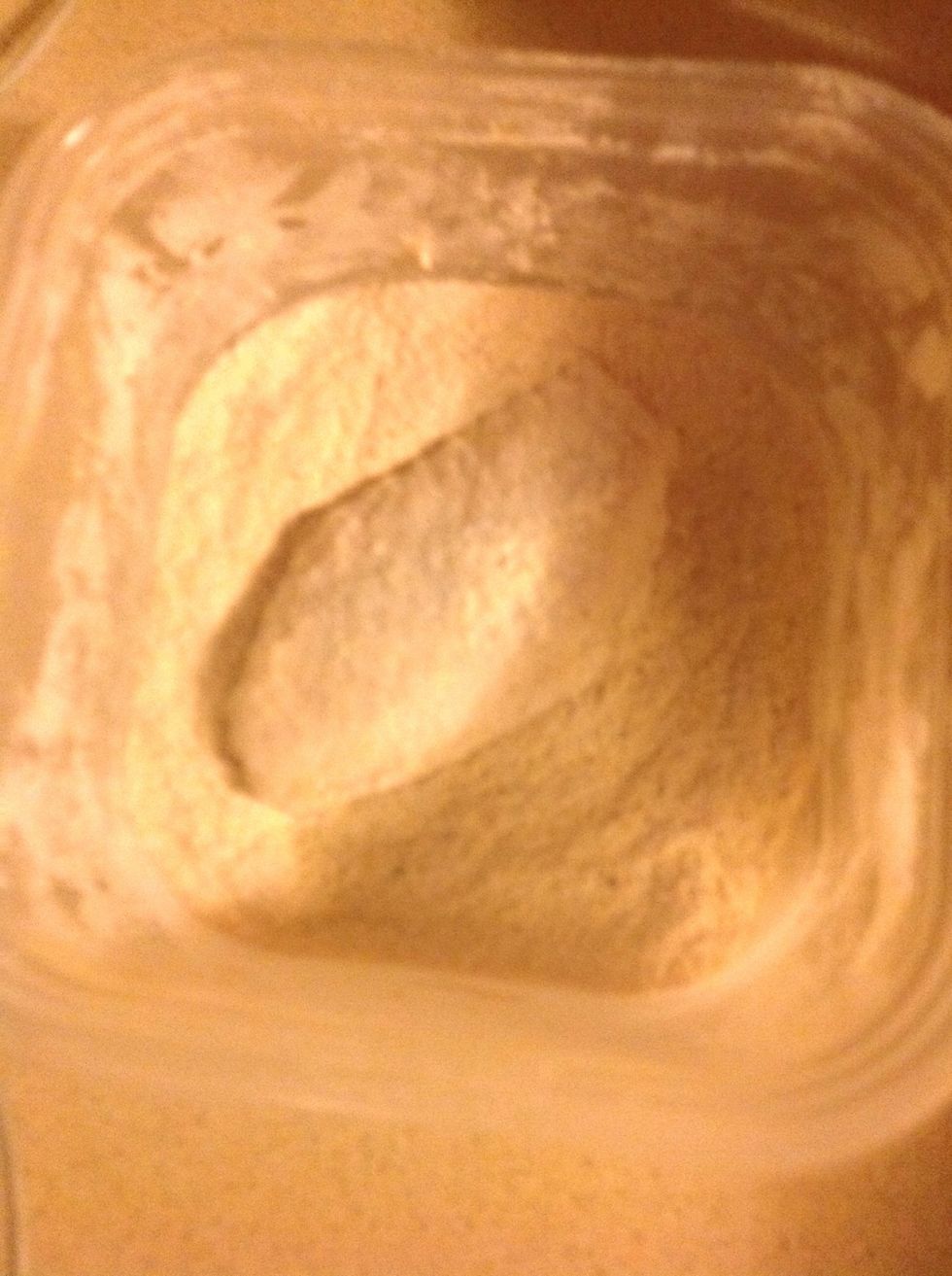 Now that batter is nice and seasoned, place chicken one or more in the bowl and mix it around. Make sure to cover all areas of chicken