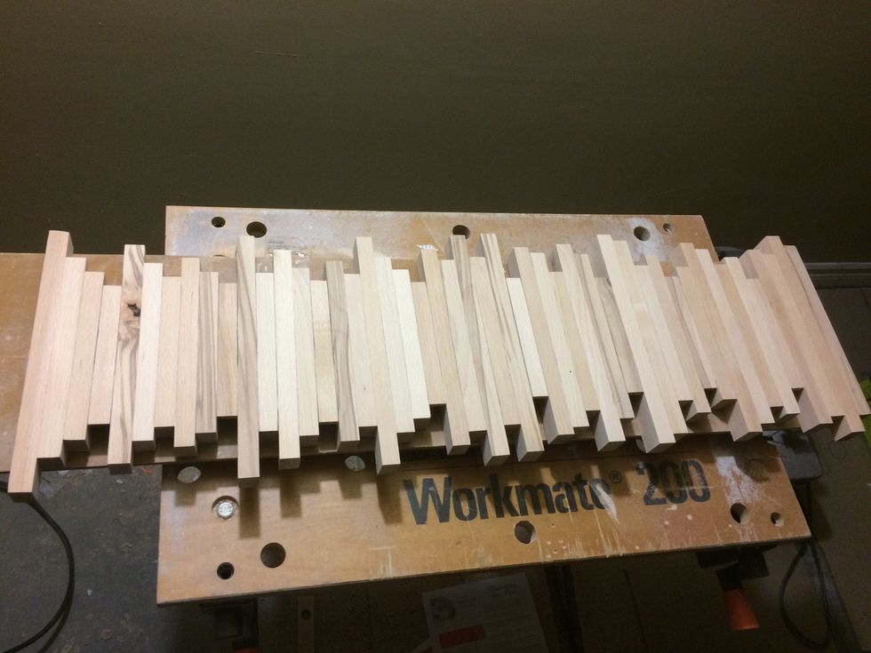 Now that everything is glued I used an orbital sander(80grit) to flatten and smooth out the coat rack. I did have to sand down the hooks so they would work properly.