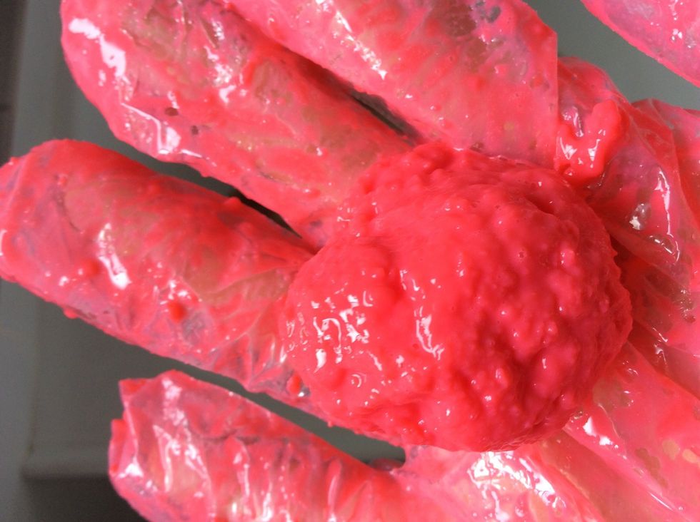 Now that it's in a ball put it in a plastic bag ziplock and put it in the fridge for 2-3 minutes if it gets too hard put it in the microwave for about 20-30 seconds