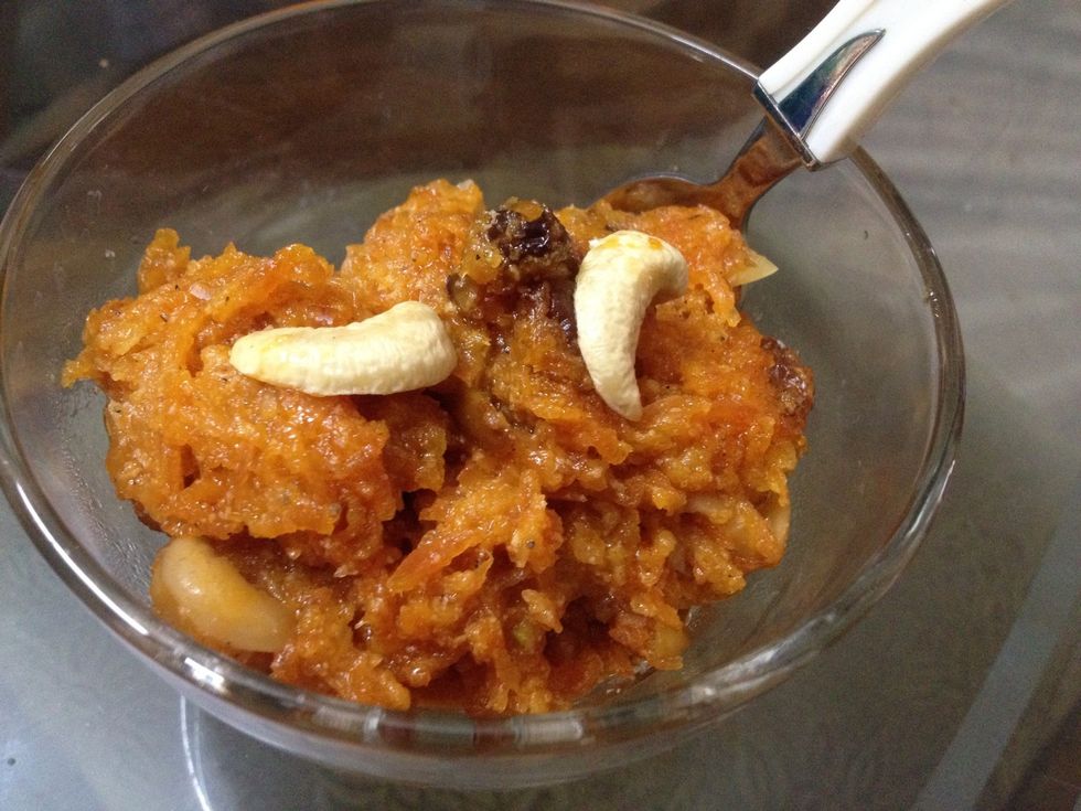 Now that's it India's Favorite Sweet dish Gajar ka Halwa is ready to eat!!! (Gajar means Carrot in English)