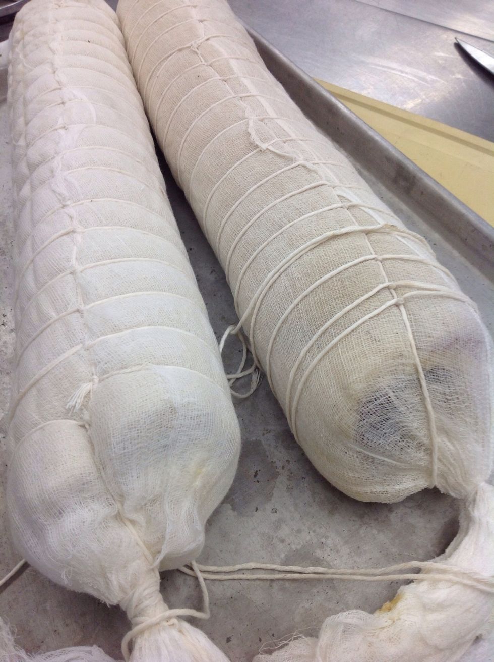 Now that they are cured and firm it's time to smoke