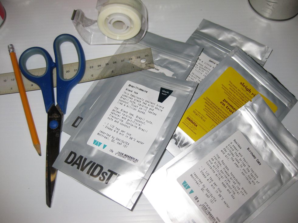 Now that you've gathered your empty metallic tea bags...