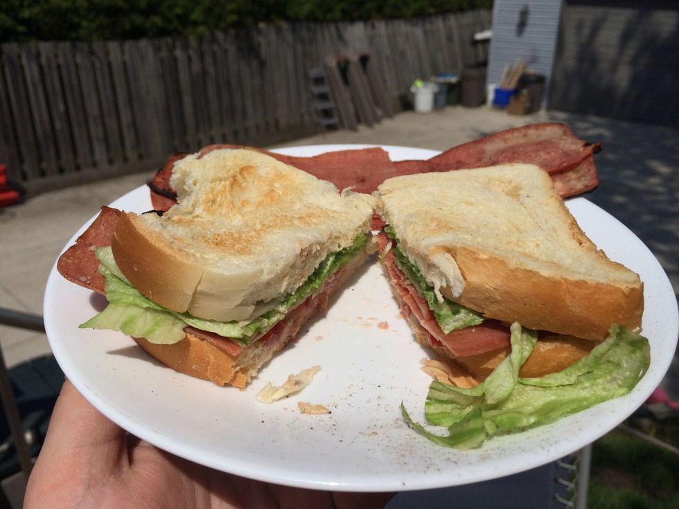Now that your bacon is done, you can make some food and wow all of your friends and family with your mad crispy chicken bacon cooking skills \ud83d\ude09\ud83d\ude09 (I made a chicken bacon, lettuce, tomato sandwich \u263a\ufe0f)
