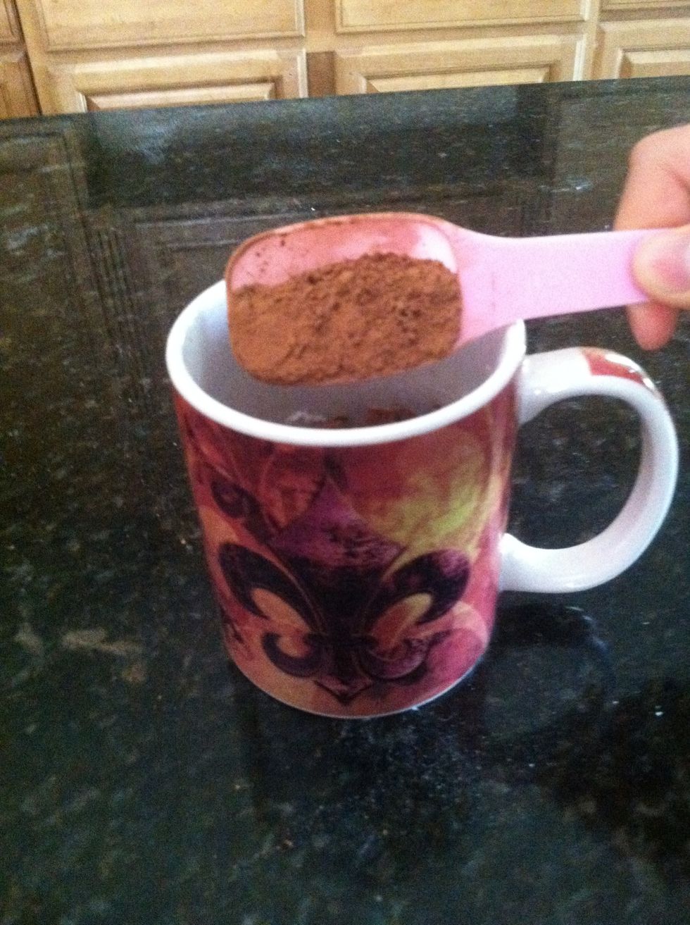 Now the cocoa powder.