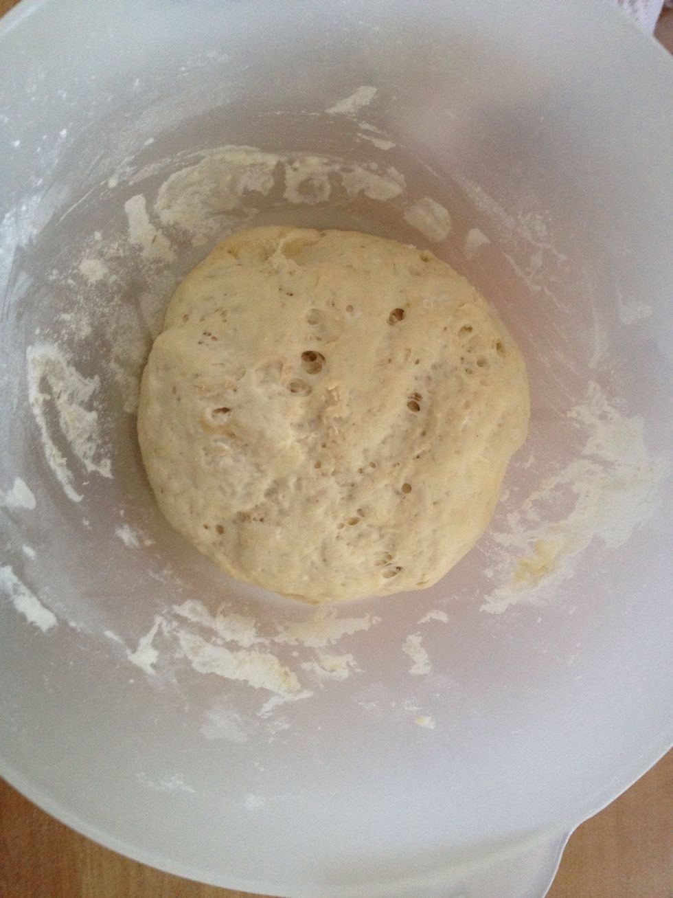 Now the dough is ready to roll it out.