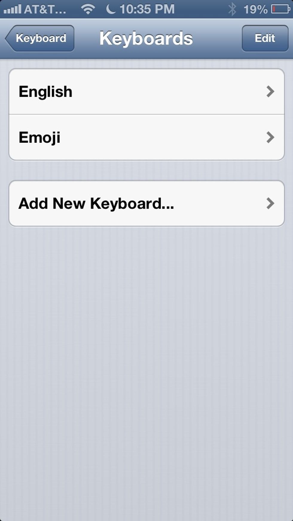 Now the Emoji keyboard is added
