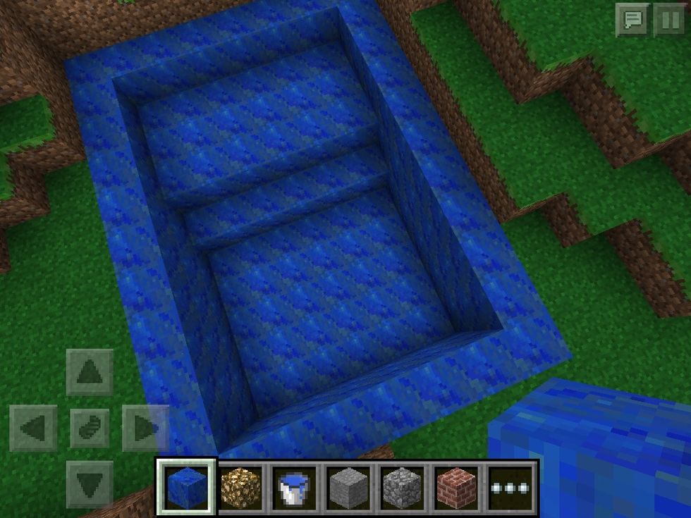 Now the inside start shallow then go deep