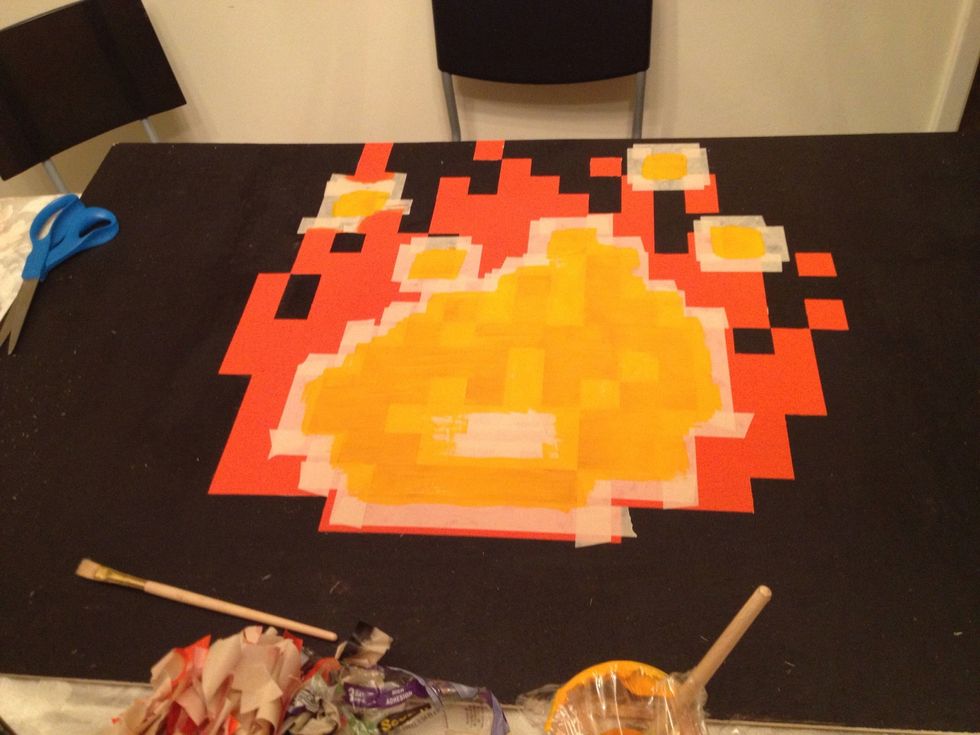 Now the next layer - yellow.