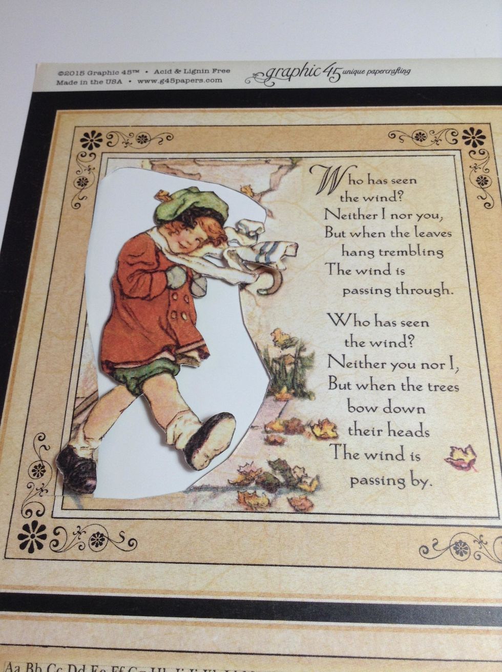 Now...the pop-up elements. I have chosen these images..Love fussy cutting!!!!