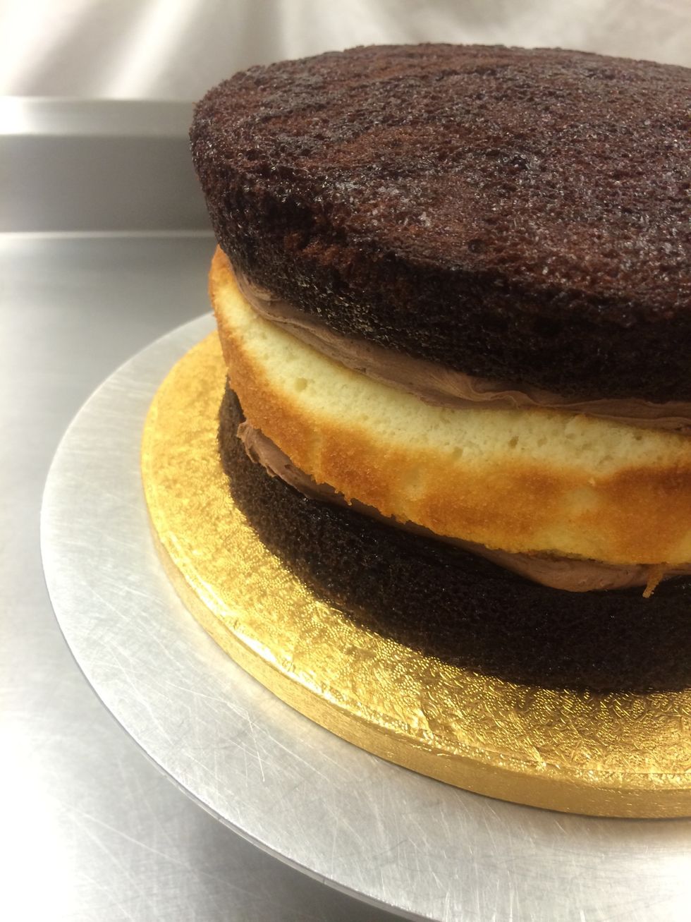 Now the third layer is paced on top