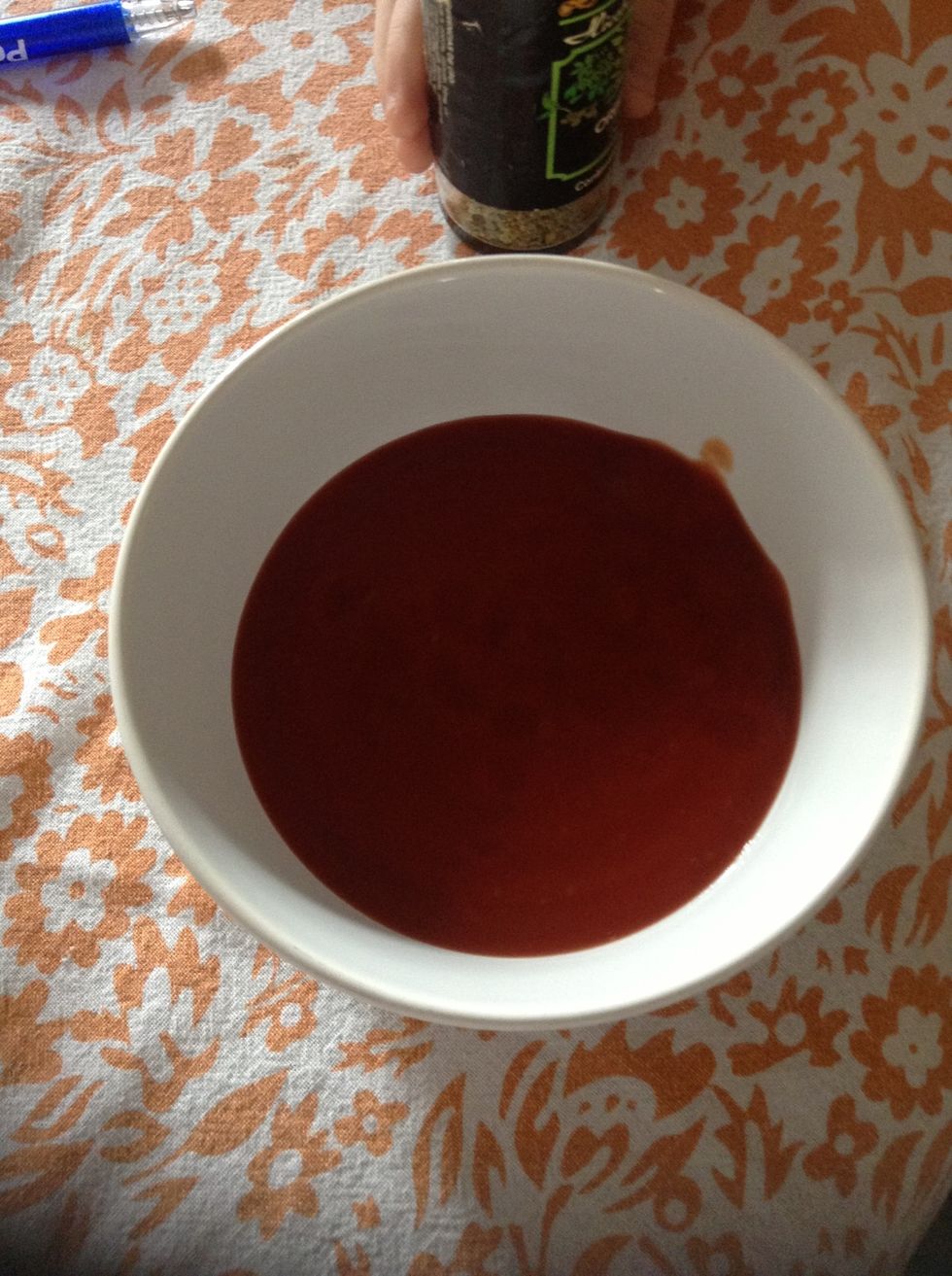 Now the tomato puree