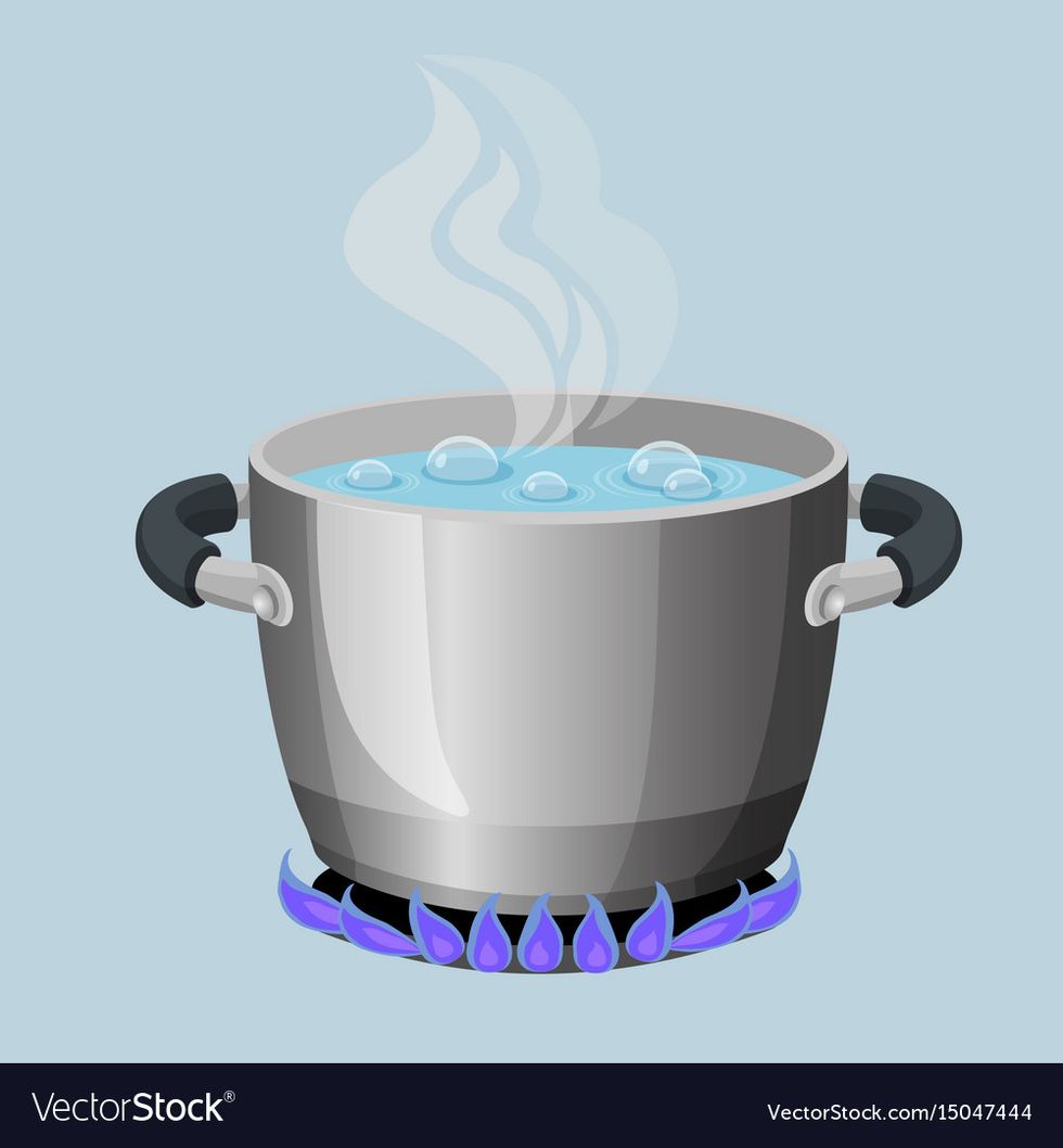 Now the water is boiling add the noddles and let them sit for a couple of minutes