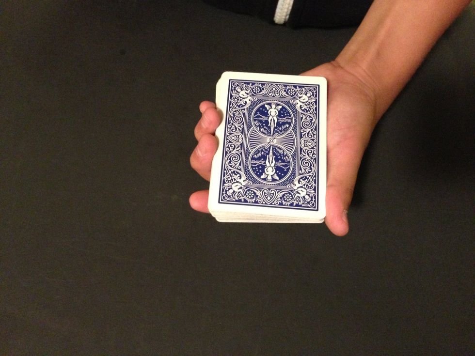 Now their card is on top of the deck.