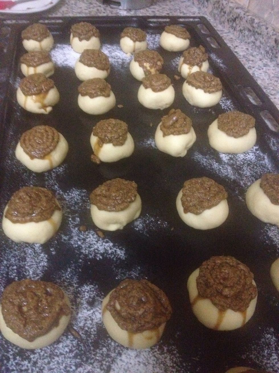 Now they r ready to be baked..