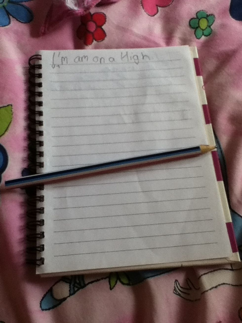 Now think of what you can call your song. I am going to give you an example of a song for if your feeling stressed, or worried.