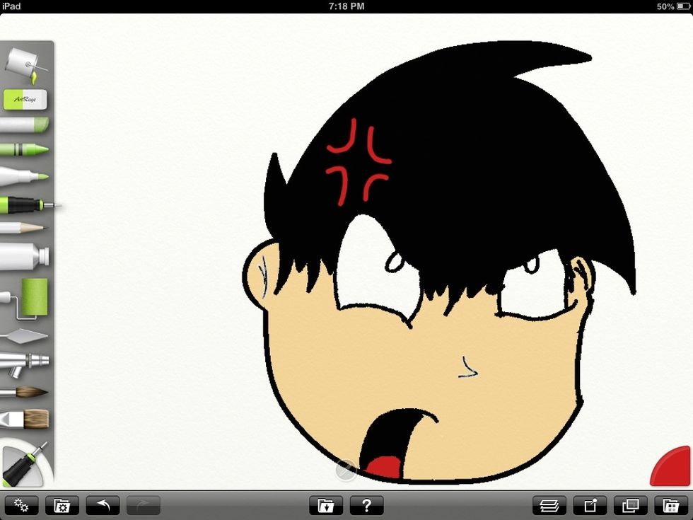 Now this is optional but is REALLY recommended. Draw the angry sign like I did\ud83d\udca2