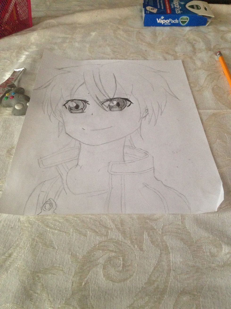 Now This is the final result This is the time to color Kirito-Kun!