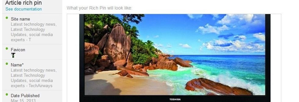 Now This is what Next you have to do. go to Developer section and ask for validations and verification. your Rich Pins are validated, apply to get them approved.