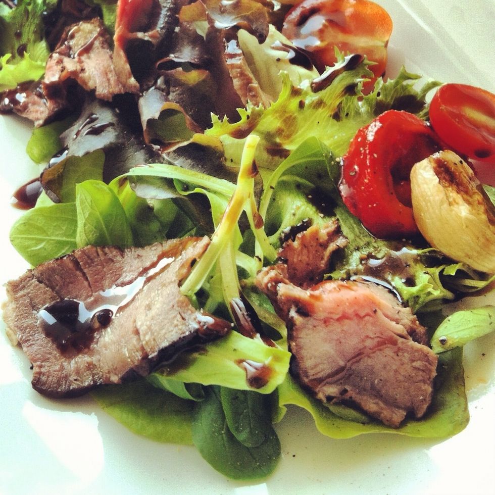 Now this one is with the left over steak