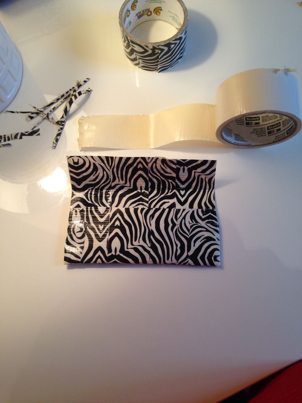 Now this part is optional, measure a piece of white to the size of the top
