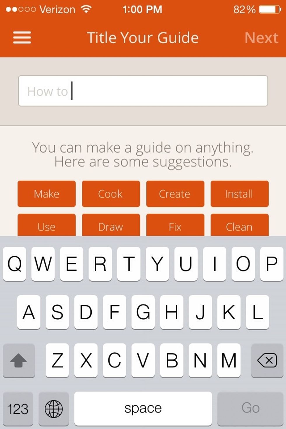 Now this screen will pop up now you can pick your topic.