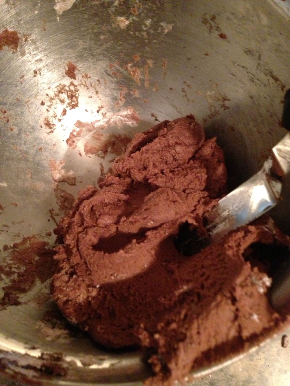 Now this takes time and it will be hard like. Just be patient. If its too hard add A few teaspoons of whole milk or cream to soften it up. You don't want to it be as light as frosting. Like this.