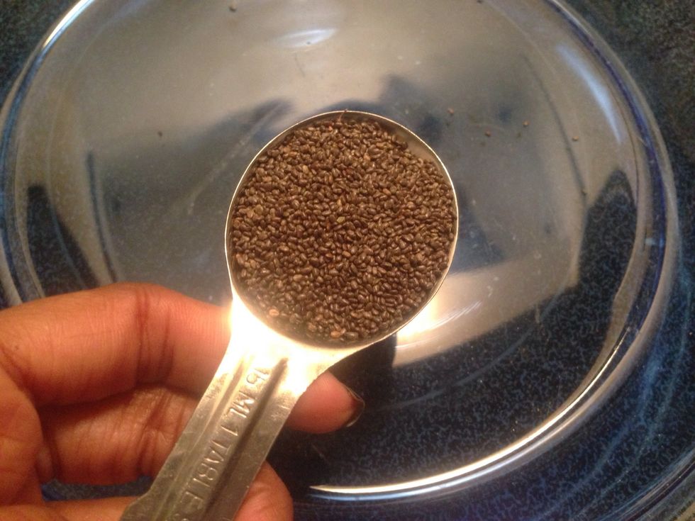 Now time to form a seed mixture to roll the bites in for added nutrition In a separate bowl, add 1 tablespoon of organic chia seeds