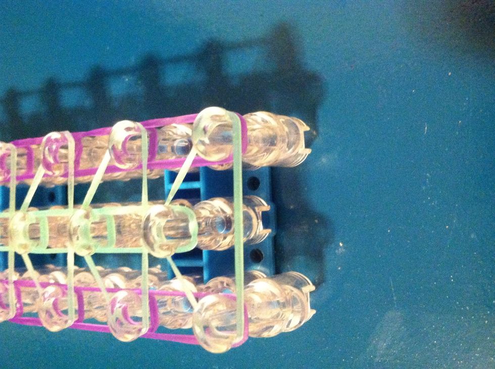 Now time to looping so turn your loom so the arrows are pointing towed you