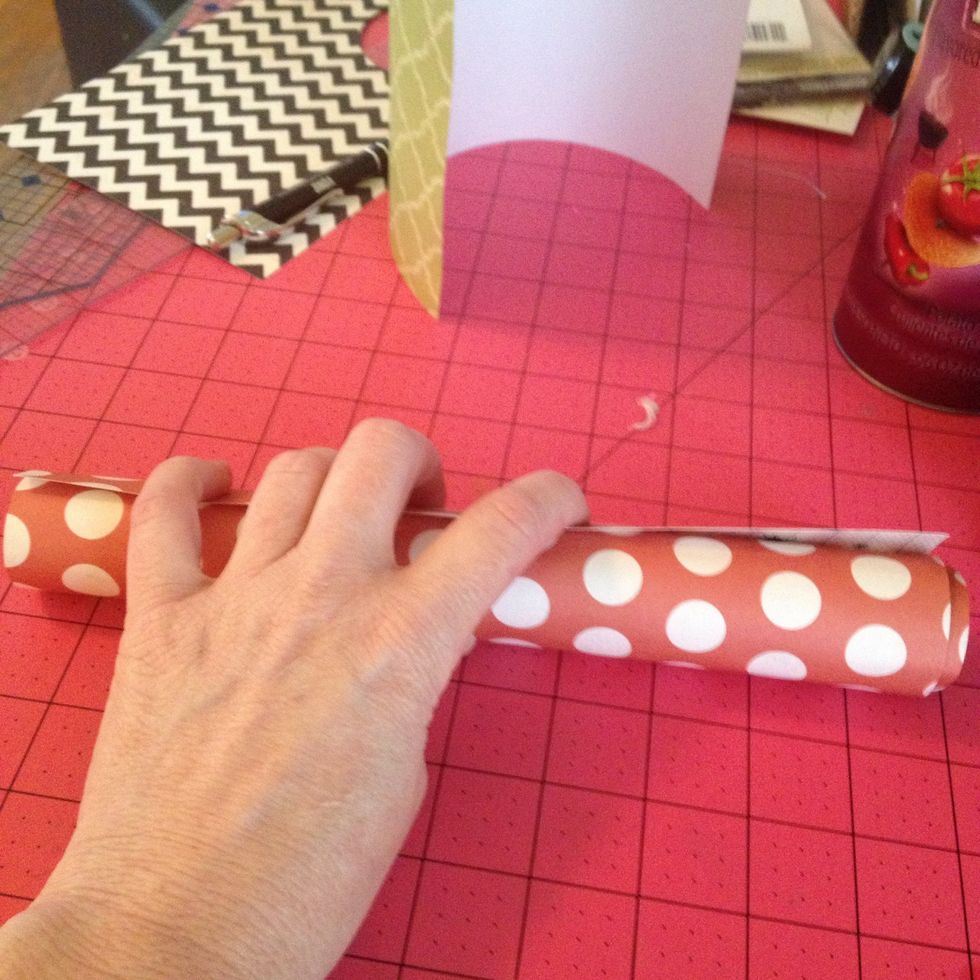 Now to cover the can- pre roll paper to make it easier to fit- make sure the smaller edged is vertical