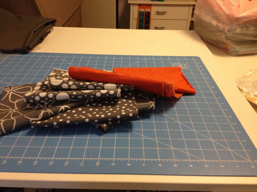 Now to cut squares! You can stack and wack, or cut one stripe at a time. Because I'm doing both squares and stripes, I'm doing it one at a time.