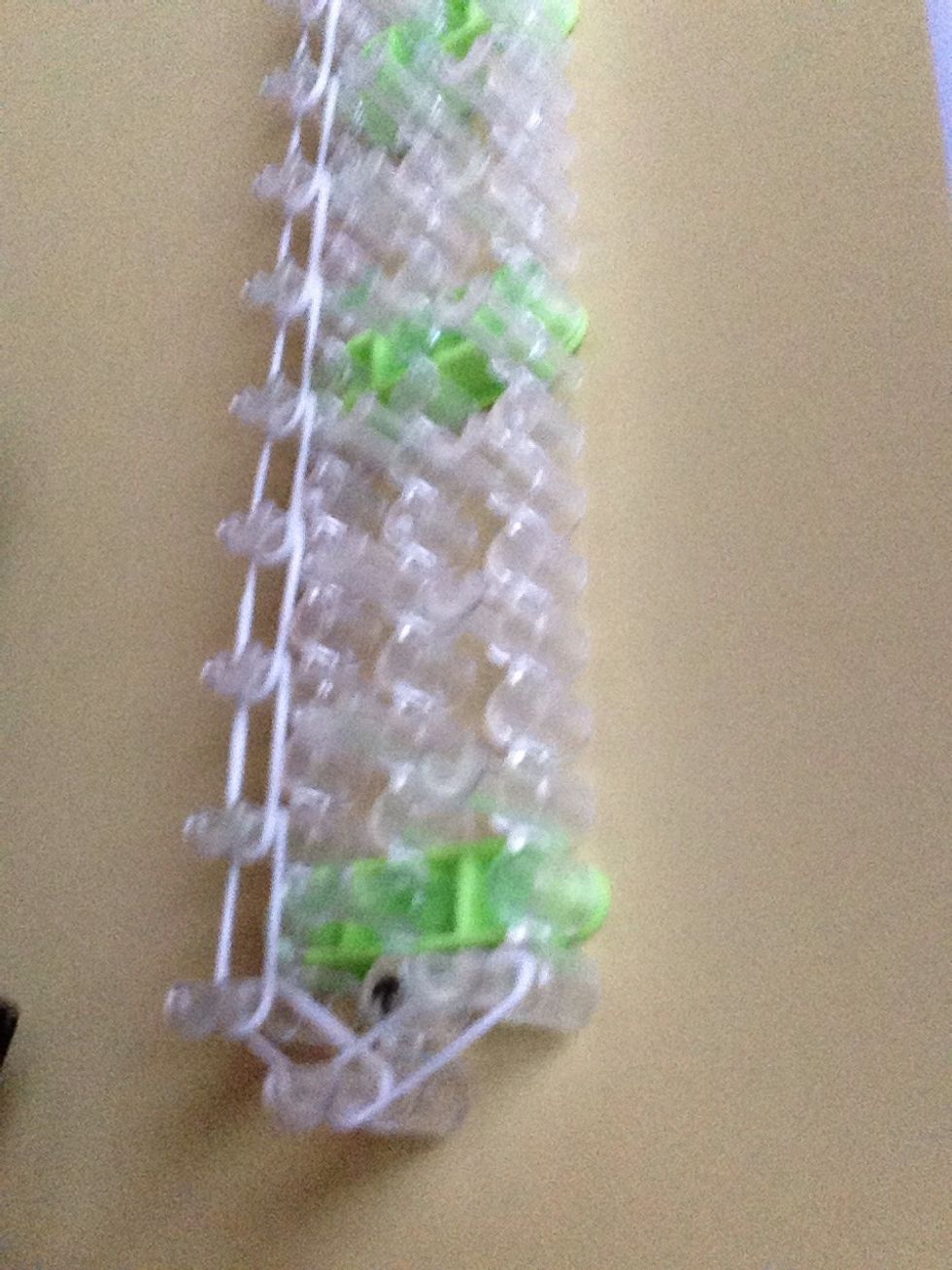 Now to do the other side, go back to the bottom and work your way up again.