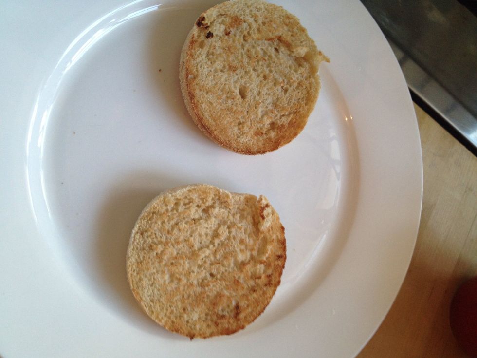 Now to plate up - first layer is your muffins