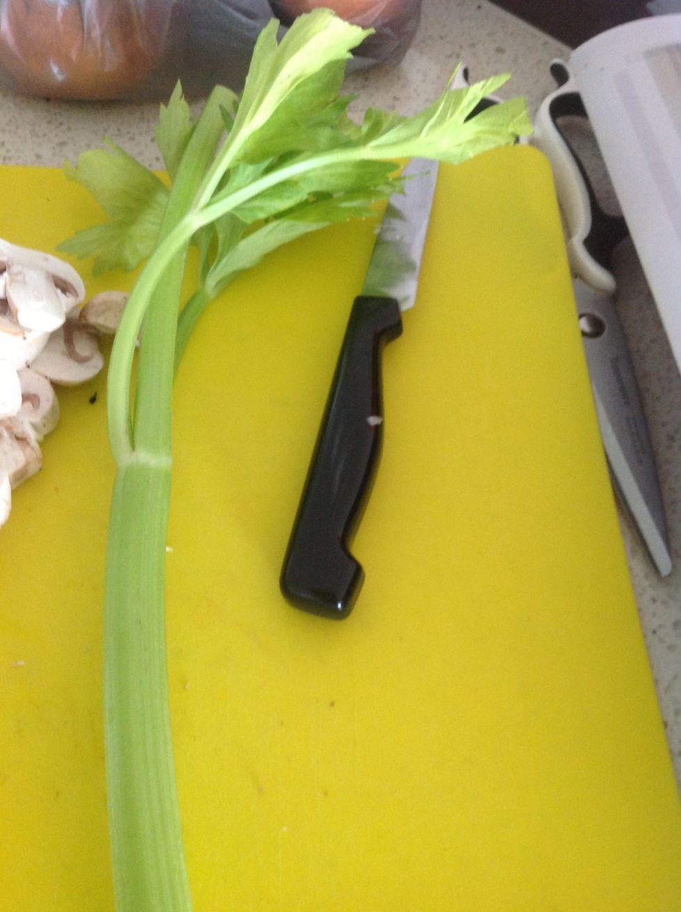 Now to slice the celery