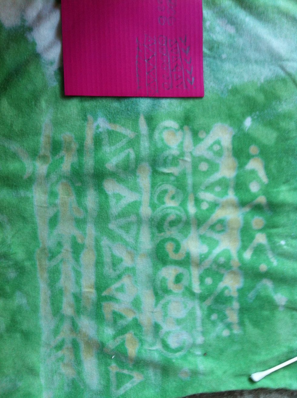 Now to the practice sheet you can use an old T-shirt or on a piece of paper this is just So you don't mess up on your shoes