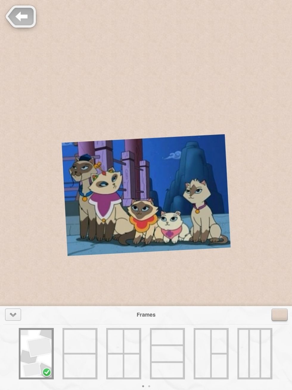 Now to your left there will be a box click it it will bring you frames and backgrounds