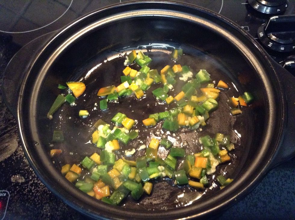 Now toss in those chopped jalape\u00f1os. Saut\u00e9, stirring constantly for just about 1 minute.