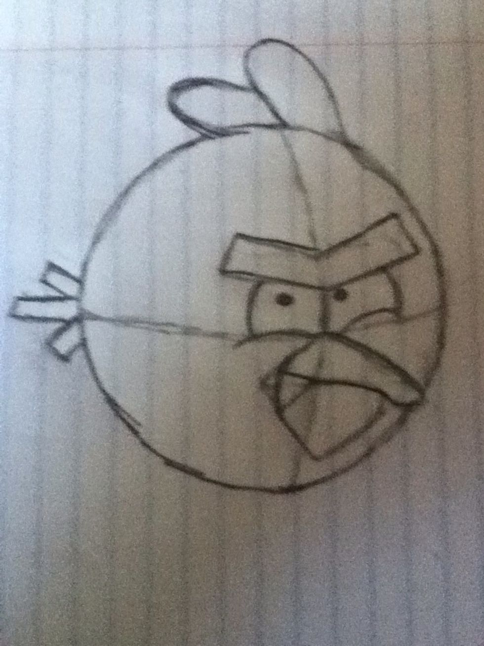Now trace it with a pen or marker.