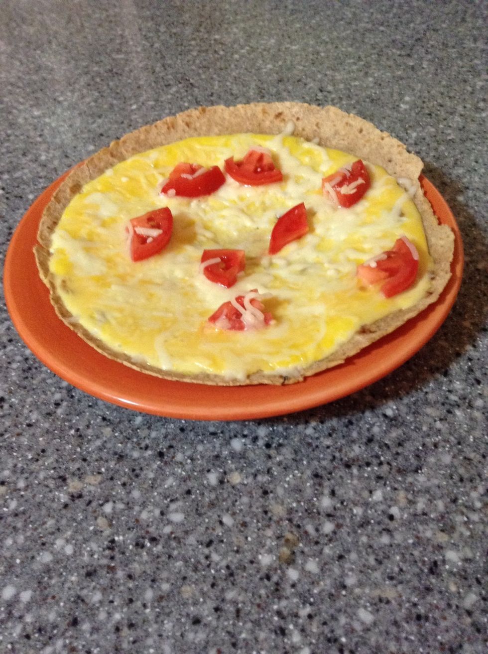 Now, transfer your tortilla onto your plate. You can leave it as is or roll it.