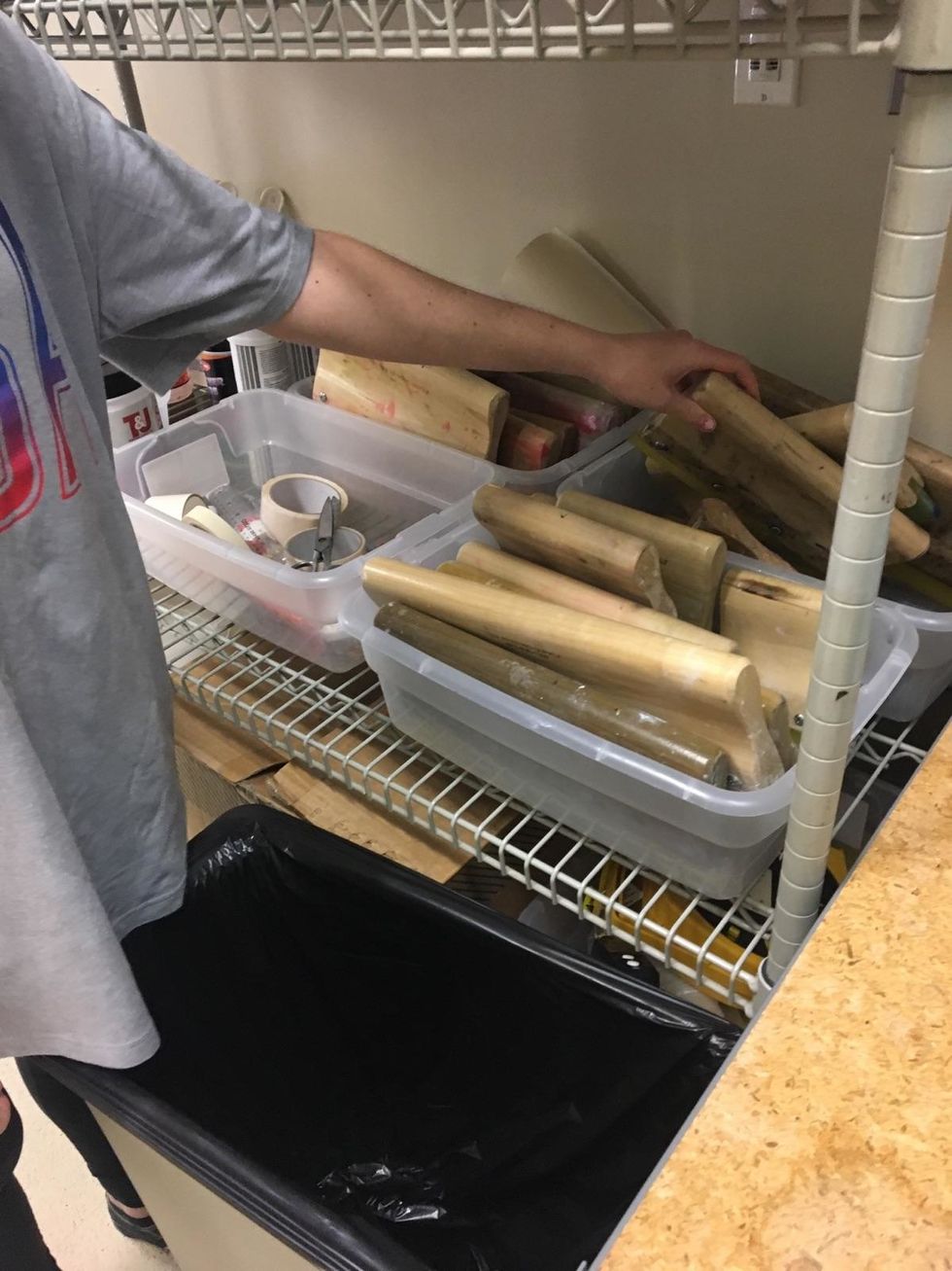 Now try to find a squeegee with the same color ink stains as the ink you are using.