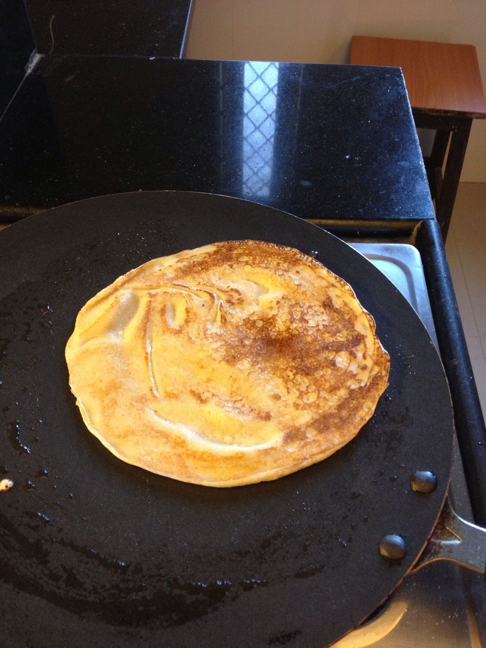 Now turn and cook the other side.