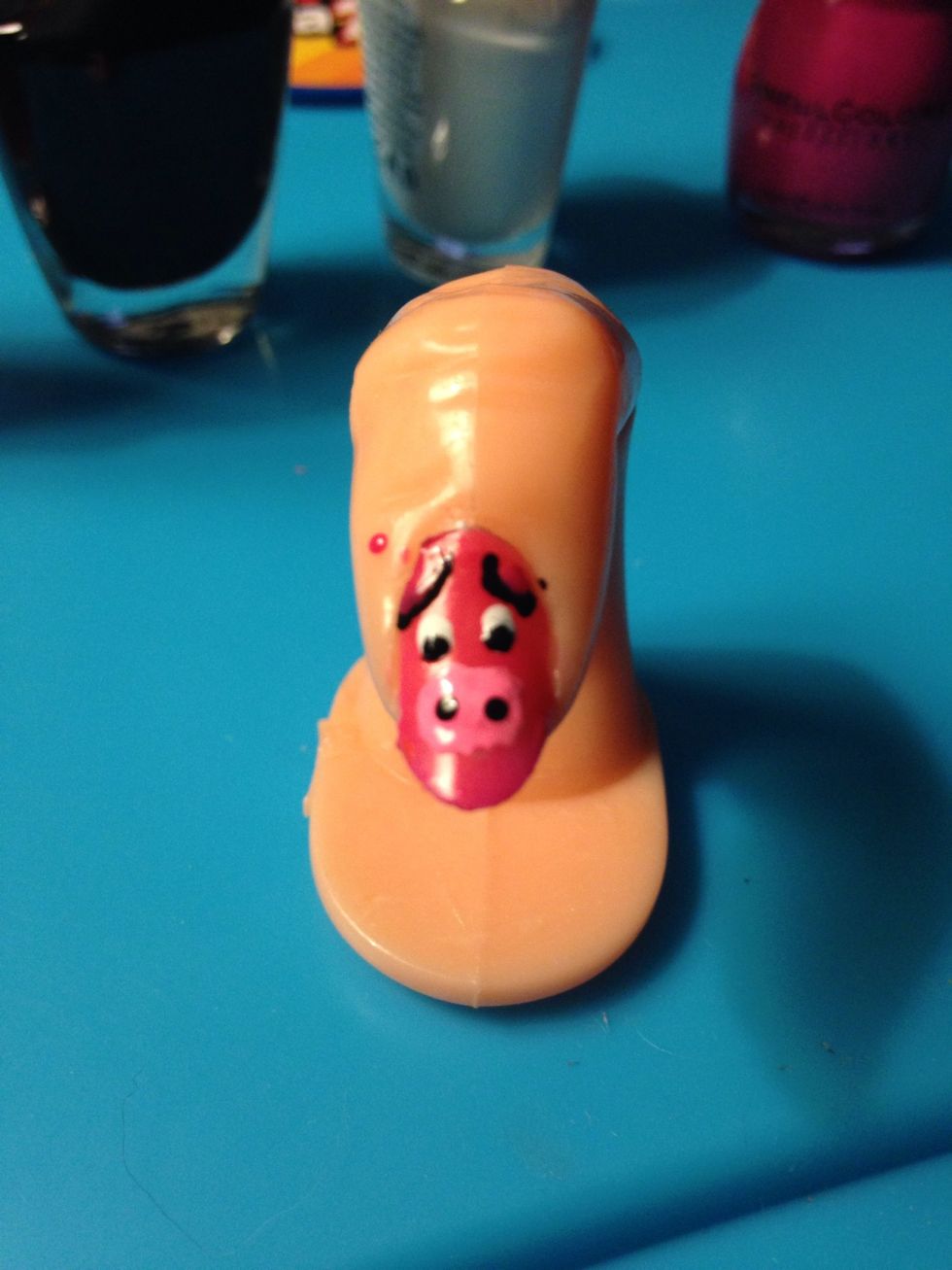 Now u can add eyebrows or ears or what ever those are!