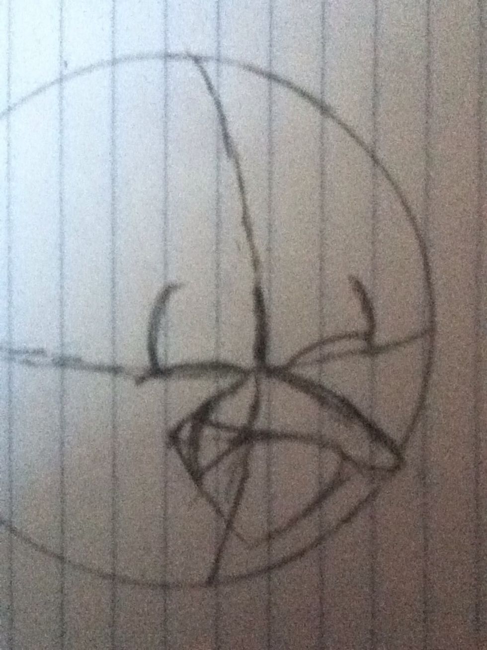 Now, under the eyes, do what I did above, make sure they are rounded. After that, we are going to make his mouth "angry", since it's hard to explain, look above at the beak.