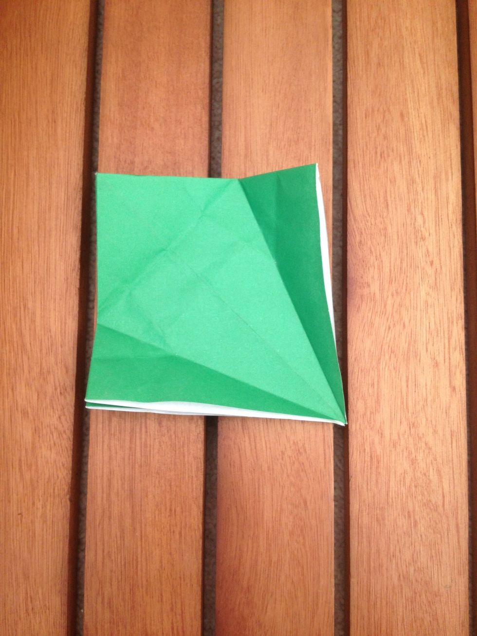 Now unfold it all and you'll be left with good crease lines to help you out for the next part.