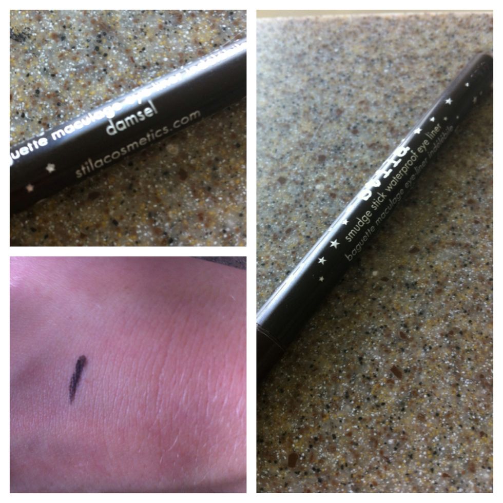 Now, use a matte dark brown eyeliner (preferably waterproof) and LIGHTLY line the lower waterline.