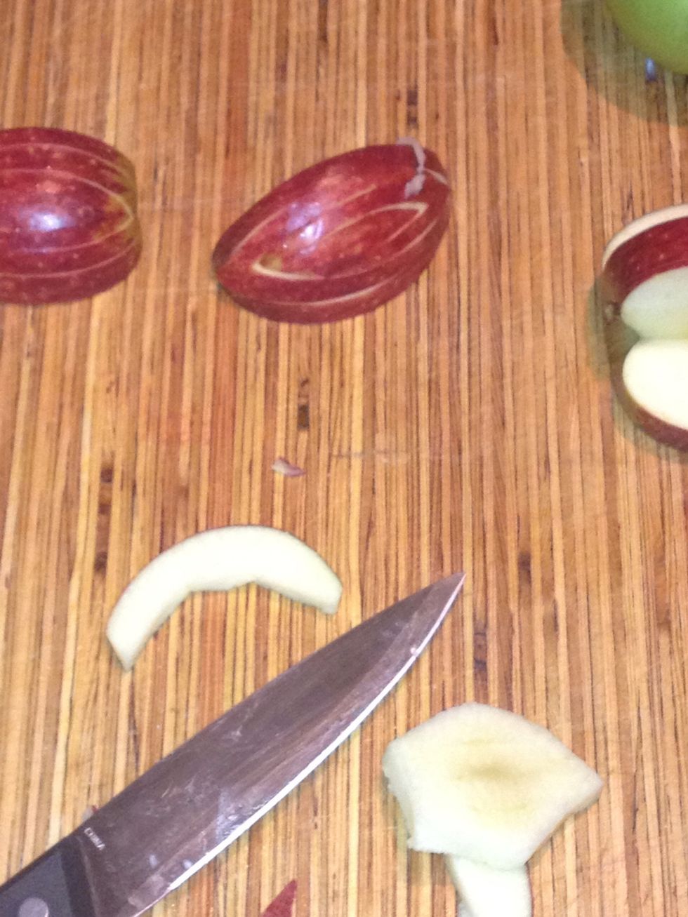 Now use one of the 1st bottom slices and cut the shape of a swan neck