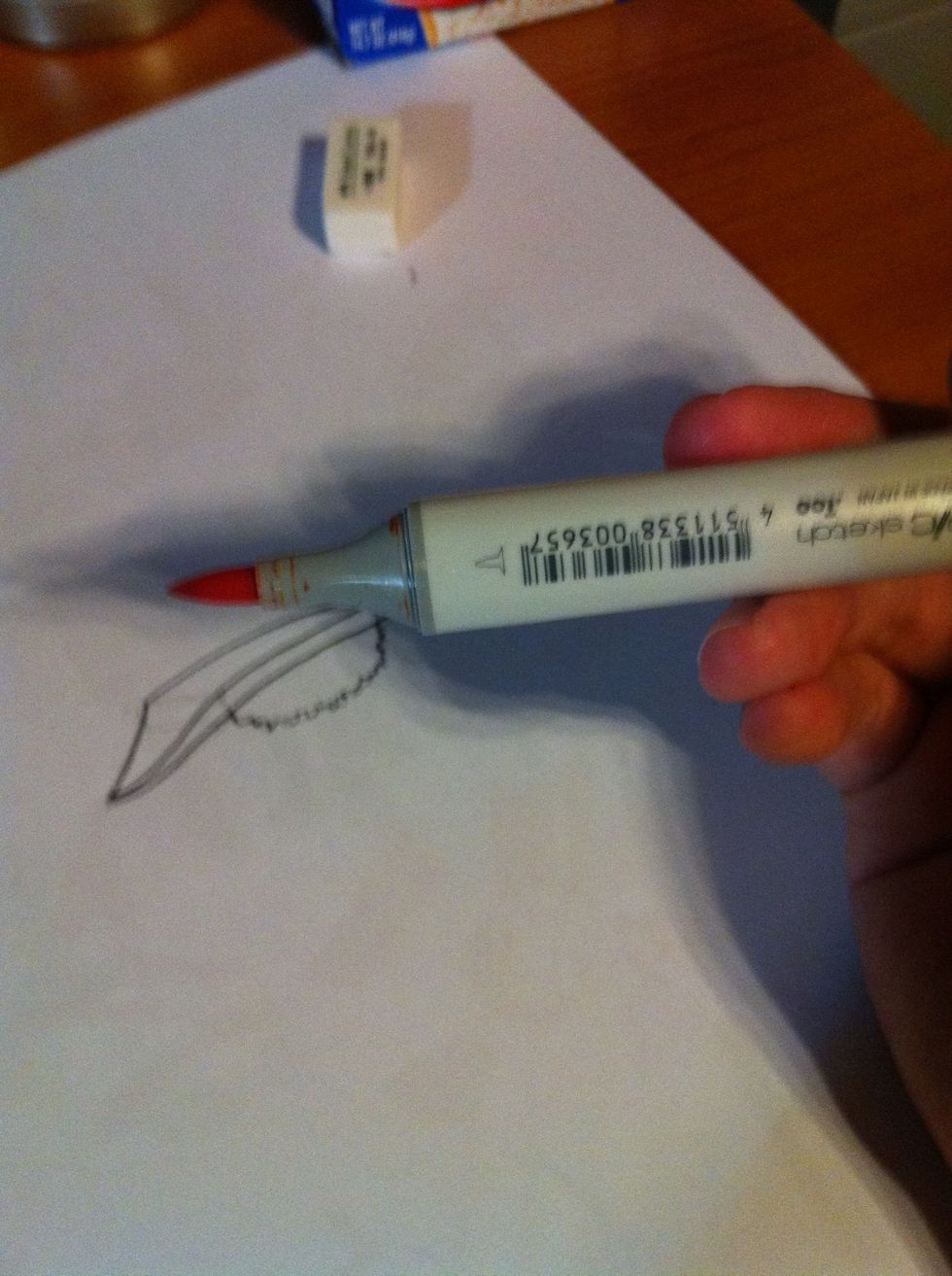 Now use your chrome orange marker